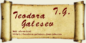 Teodora Galešev vizit kartica